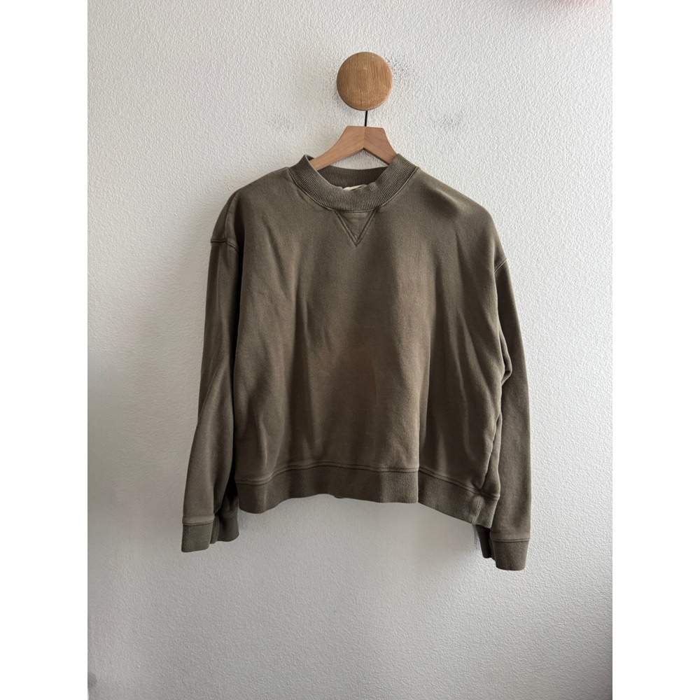 Creatures of Comfort Green Sweatshirt Made in Japan Size Large *Flaw*